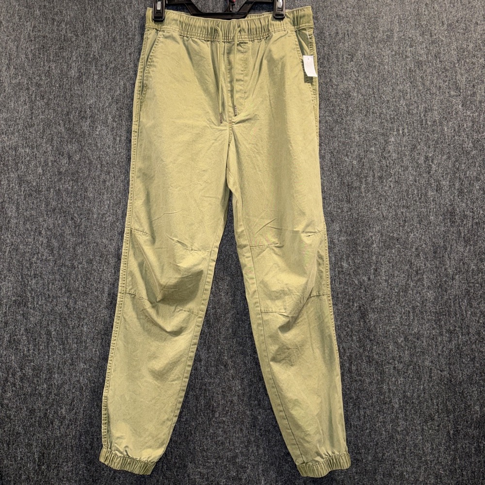 No Boundaries Men's Small 28/30 Twill Jogger Pants Green Straight Fit Outdoor